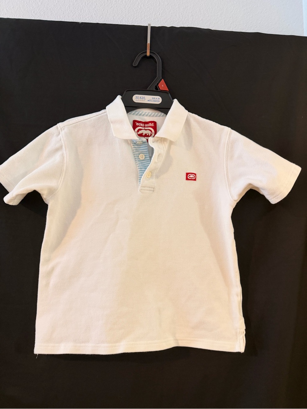 Ecko Unlimited White Polo Shirt with Red Logo